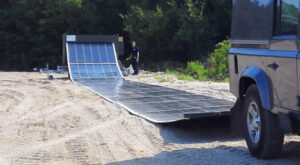 Renovagen unrolling solar microgrid for events, farms, military uses etc. Source: Renovagen
