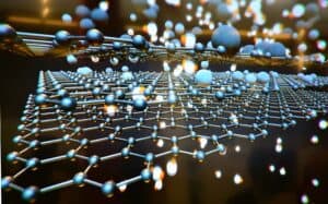 Graphic representation of molecular structure of graphene