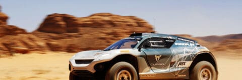 ABT CUPRA XE during the Desert X-Prix in Alula, Saudi Arabia. (Photo Credit: Sam Bloxham / LAT Images)