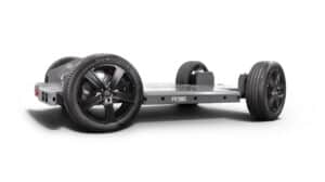 Next-generation scalable modular chassis for electric vehicles from REE Automotive.