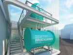 Artist's impression of green hydrogen technology, dubbed 'HyLaddie', installed at Bruichladdich distillery.