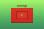 Graphic depicting traditional red briefcase with green question mark in centre, against green backdrop.